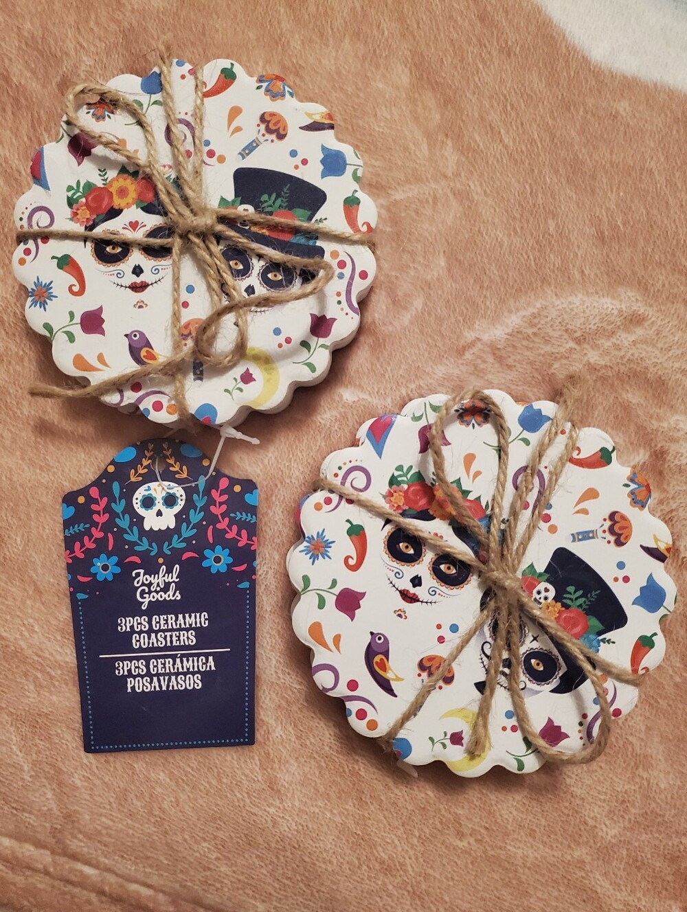 Sugar Skull Ceramic Coasters